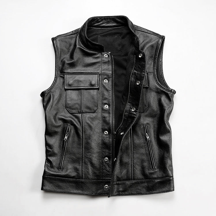 SOA Motorcycle Genuine Leather Vest