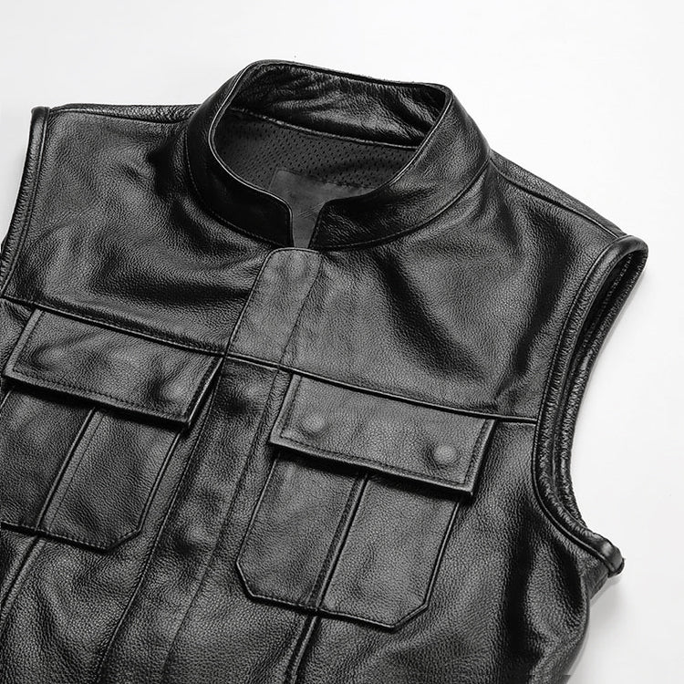 SOA Motorcycle Genuine Leather Vest