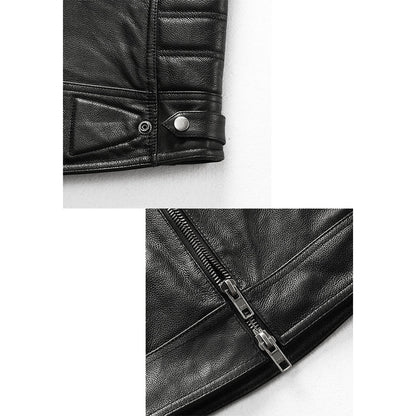 Motorcycle Rivets Genuine Leather Vest
