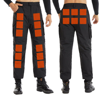 18-Zone Winter Electric Heating Warm Pants For Men Women