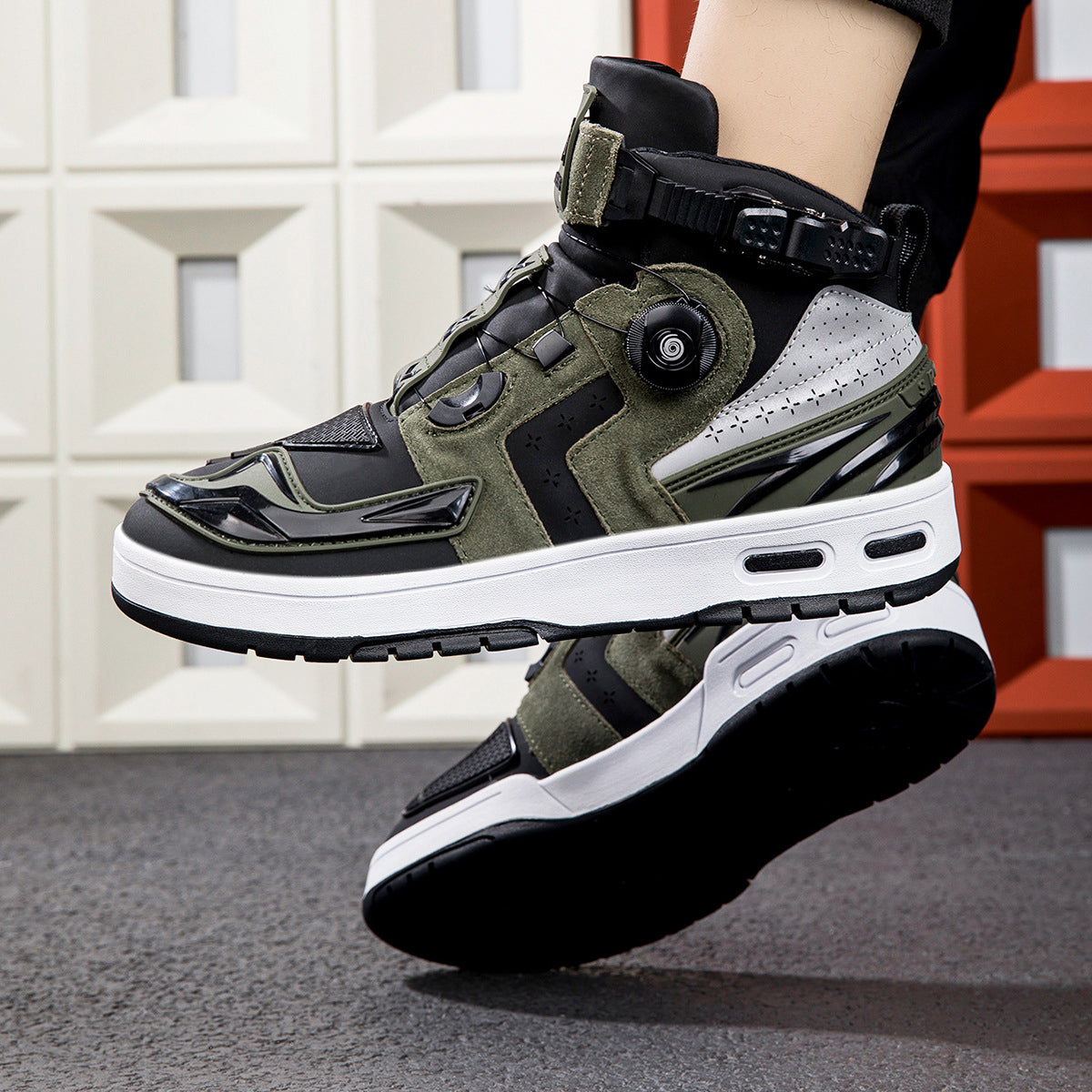 Men’s Motorcycle Boots with Quick Dial Closure – Urban Protective Riding Shoes