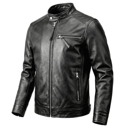 Cowhide Black Leather Jacket