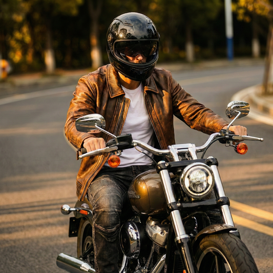 Amekaji Men's Cowhide Leather Jacket