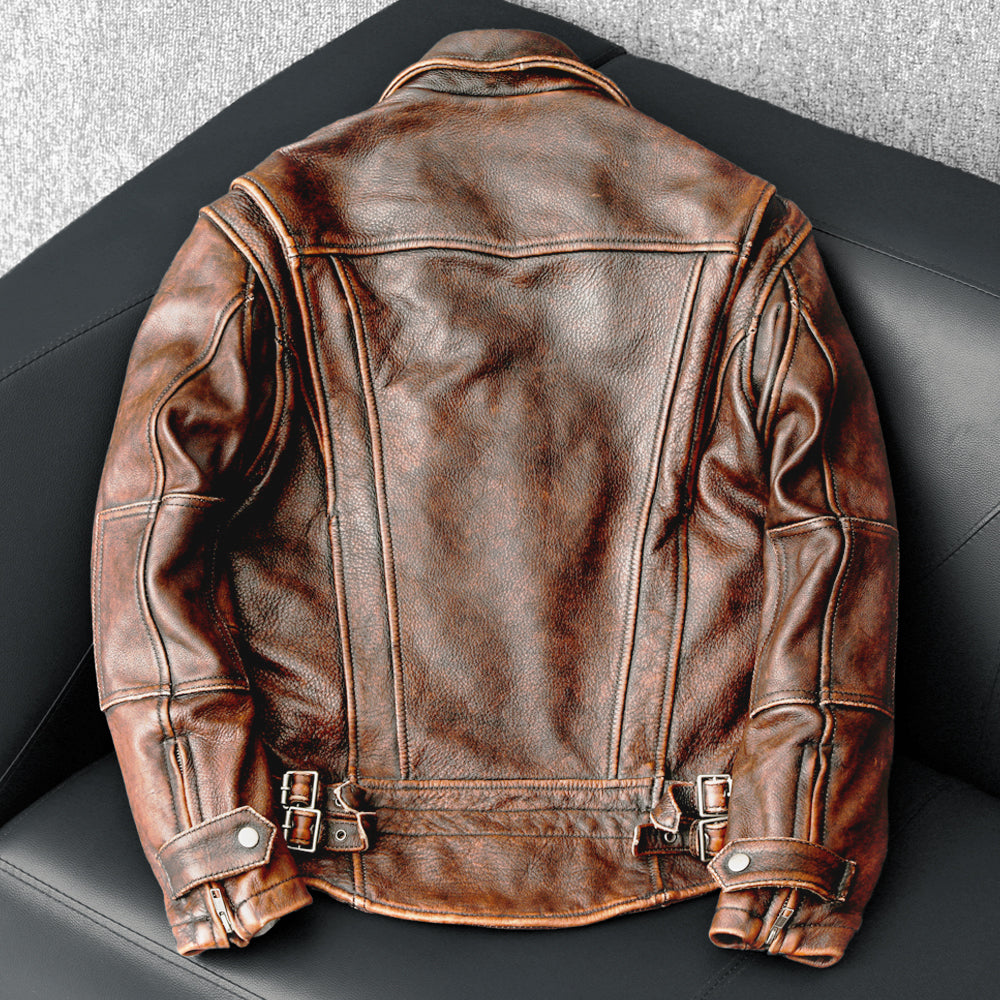 Amekaji Men's Cowhide Leather Jacket