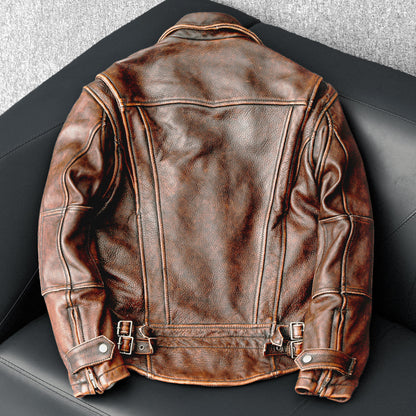 Amekaji Men's Cowhide Leather Jacket