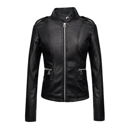 Women's Urban Style Slim Leather Jacket