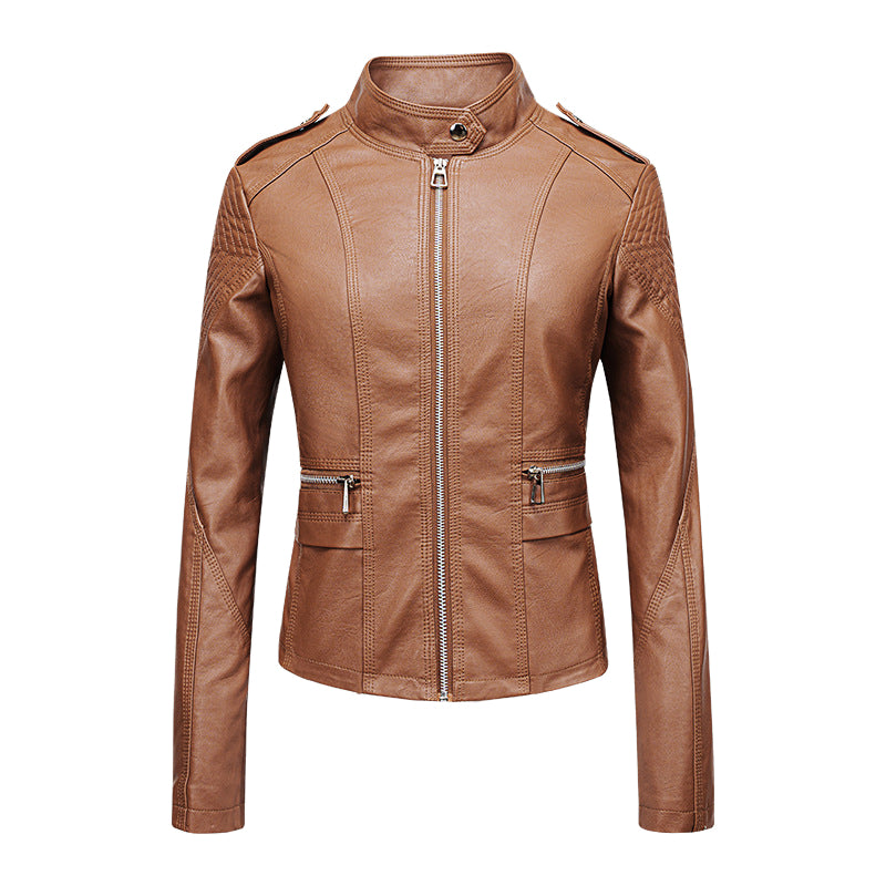 Women's Urban Style Slim Leather Jacket