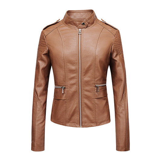 Women's Urban Style Slim Leather Jacket