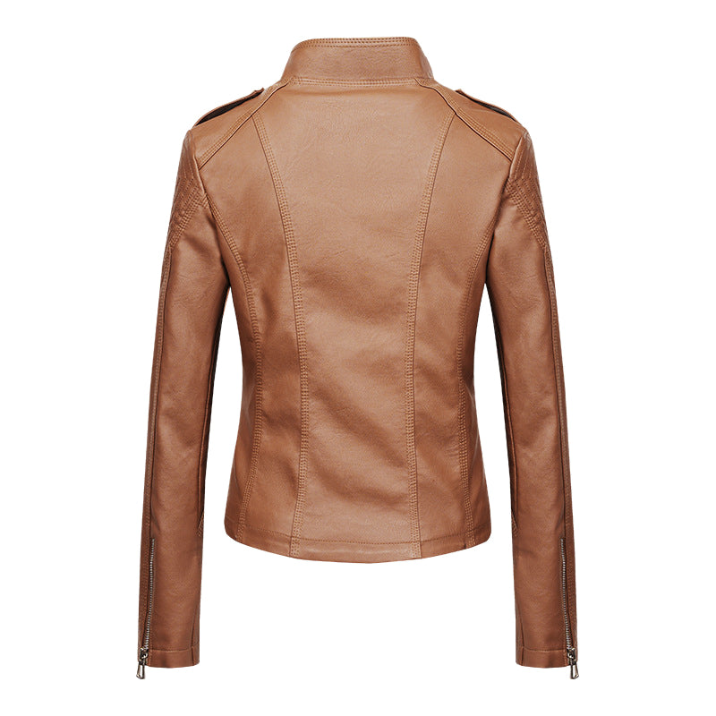 Women's Urban Style Slim Leather Jacket