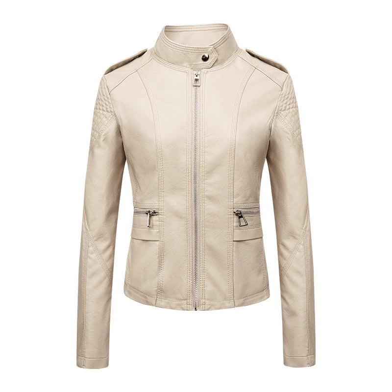 Women's Urban Style Slim Leather Jacket