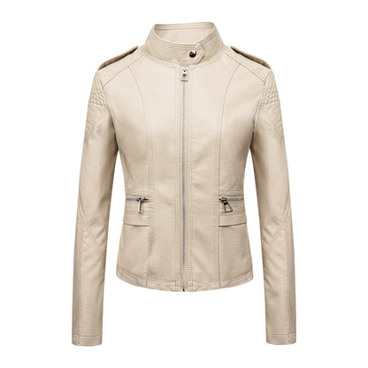 Women's Urban Style Slim Leather Jacket