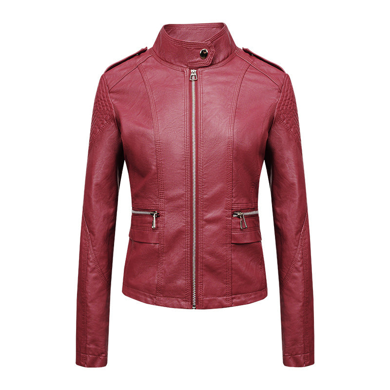 Women's Urban Style Slim Leather Jacket