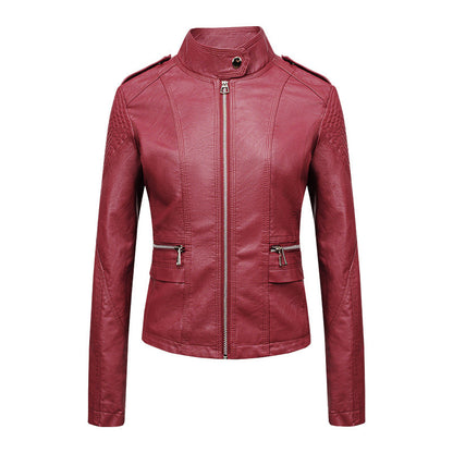 Women's Urban Style Slim Leather Jacket