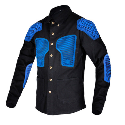 Motorcycle Denim Armored Riding Shirt