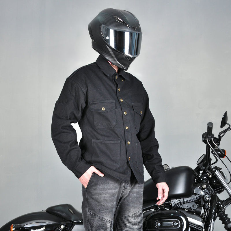 Motorcycle Denim Armored Riding Shirt