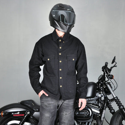 Motorcycle Denim Armored Riding Shirt