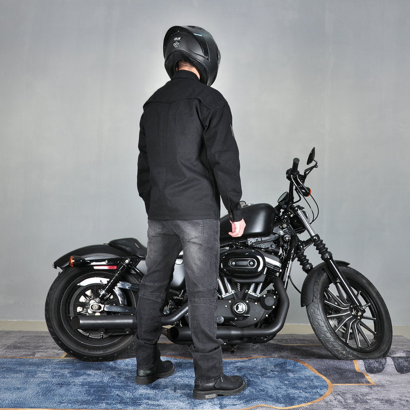 Motorcycle Denim Armored Riding Shirt