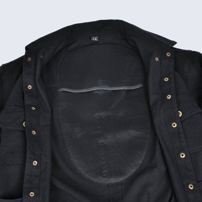Motorcycle Denim Armored Riding Shirt