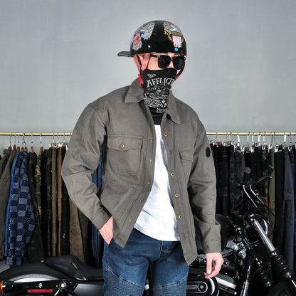 Motorcycle Denim Armored Riding Shirt