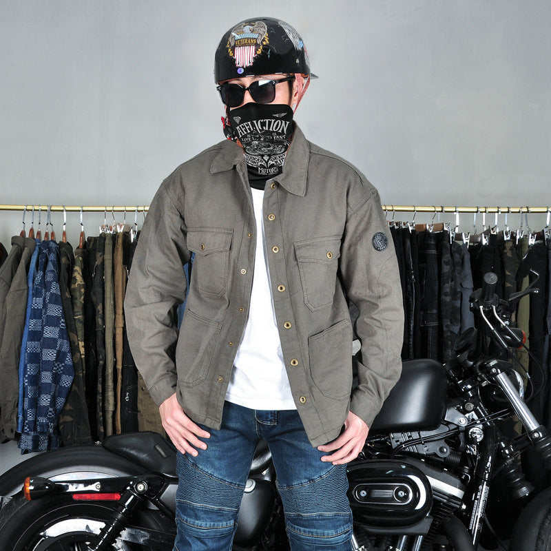 Motorcycle Denim Armored Riding Shirt