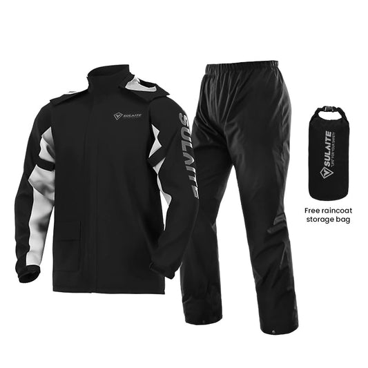 Split Raincoat Pants Suit with Hidden Shoe Covers