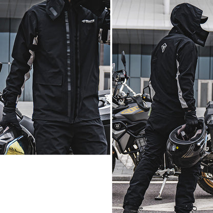Split Raincoat Pants Suit with Hidden Shoe Covers