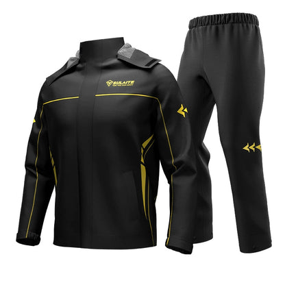 Split Riding Raincoat Pants Suit with Rain Boots