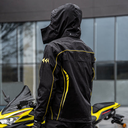 Split Riding Raincoat Pants Suit with Rain Boots