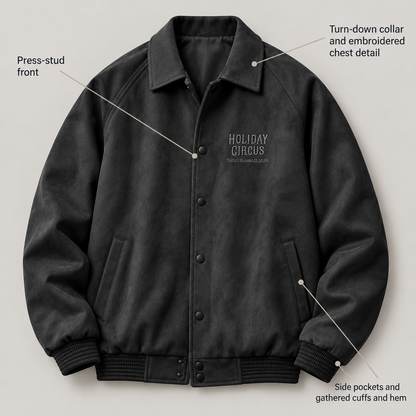 Men’s Camden Suede-Effect Collared Jacket design details