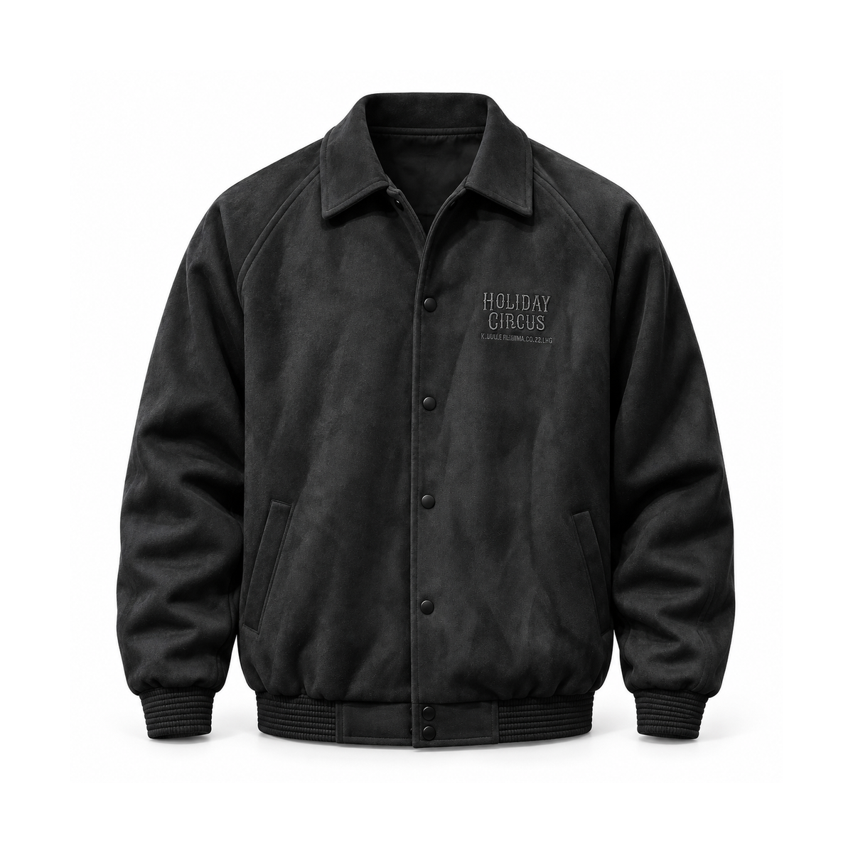 Men’s Camden Suede-Effect Collared Jacket - Black front view