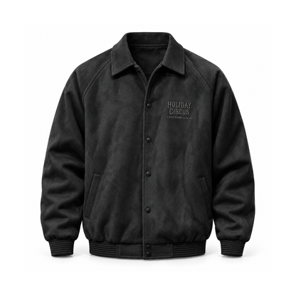 Men’s Camden Suede-Effect Collared Jacket - Black front view
