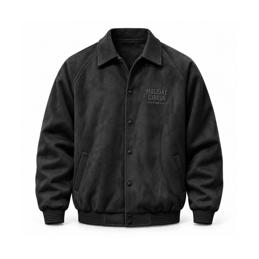 Men’s Camden Suede-Effect Collared Jacket - Black front view