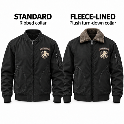 Men’s Whitfield Cotton Flight Bomber Jacket design details