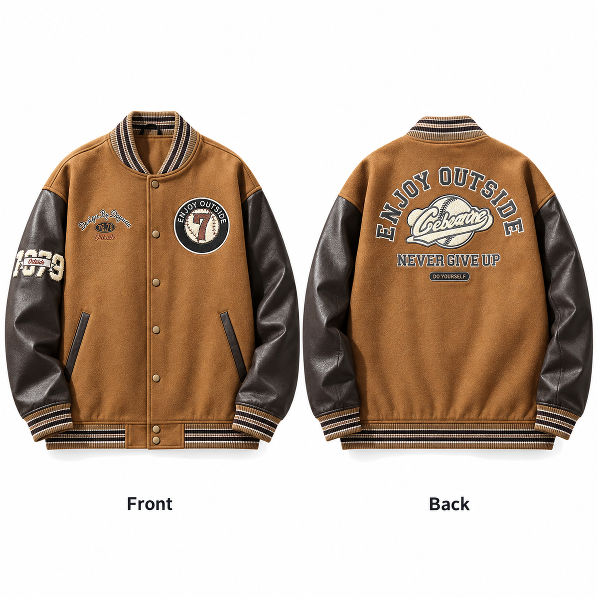 Men’s Chester Wool-Blend Varsity Jacket design details