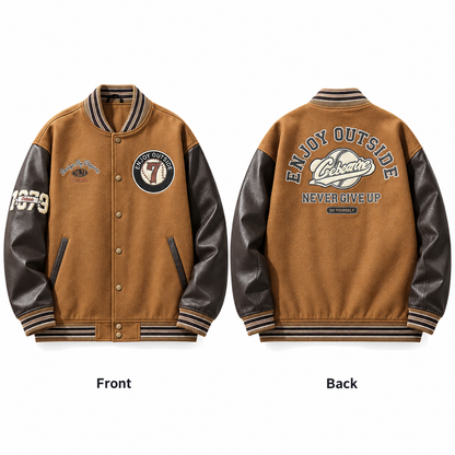 Men’s Chester Wool-Blend Varsity Jacket design details