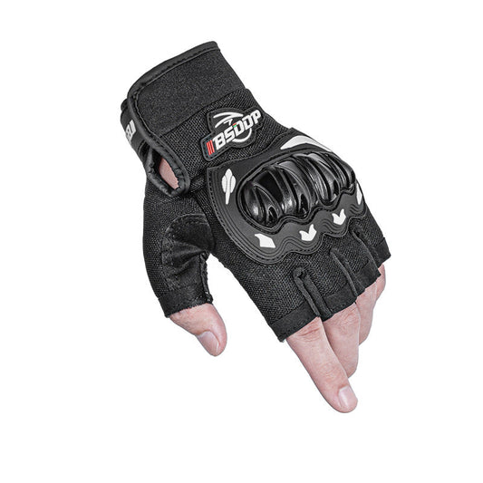 Lycra Meshed Protective Fingerless Gloves