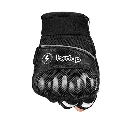 Summer Carbon Fiber Motorcycle Fingerless Gloves