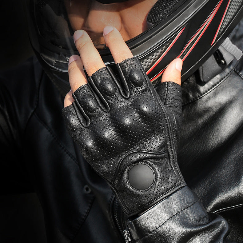 Motorcycle Summer Genuine Leather Gloves