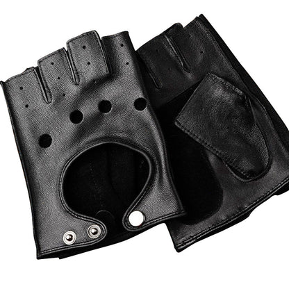 Fingerless Cowhide Leather Gloves