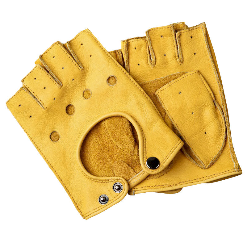 Fingerless Cowhide Leather Gloves