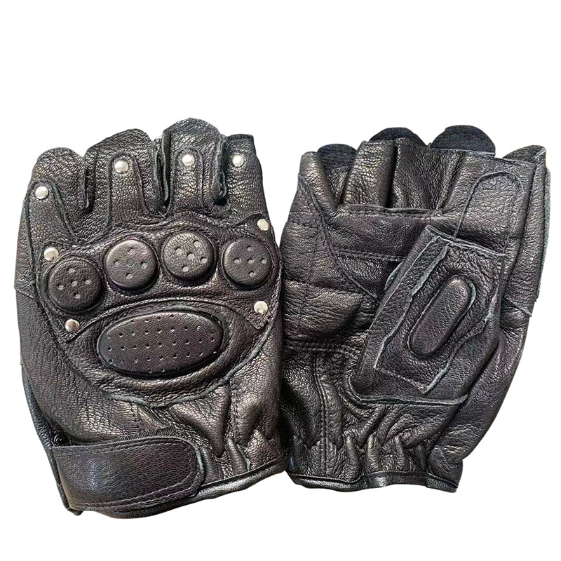 Fingerless Cowhide Leather Gloves