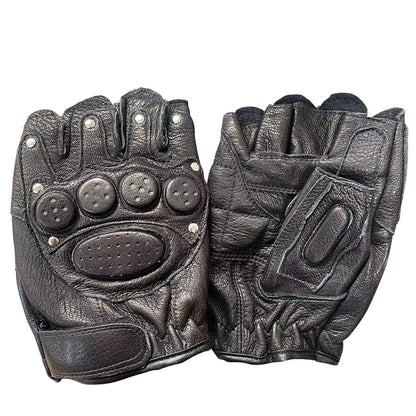 Fingerless Cowhide Leather Gloves