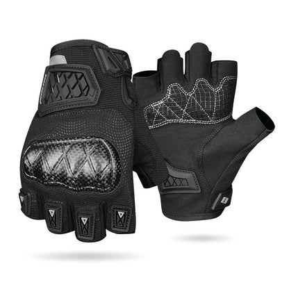 Motorcycle Carbon Fiber Fingerless Gloves