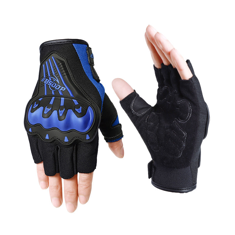 Motorcycle Anti-Fall Racing Fingerless Gloves