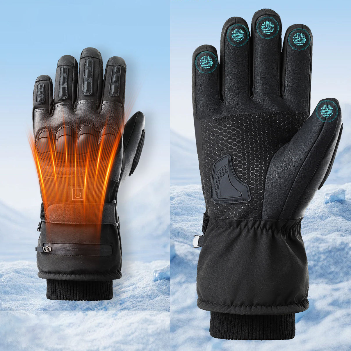 Motorcycle Electric Heated Gloves Winter Protection
