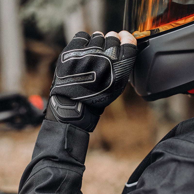 Motorcycle Knight Summer Fingerless Gloves