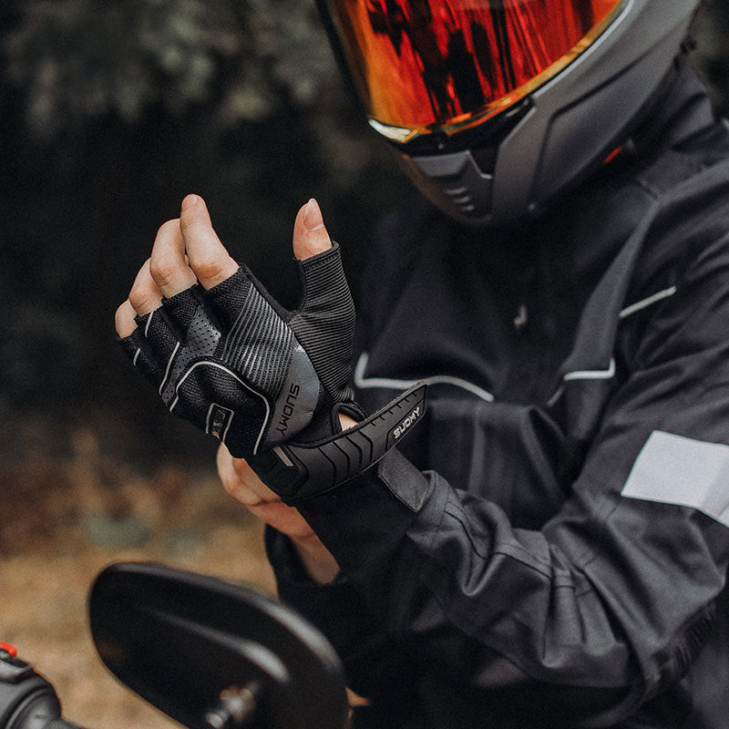 Motorcycle Knight Summer Fingerless Gloves