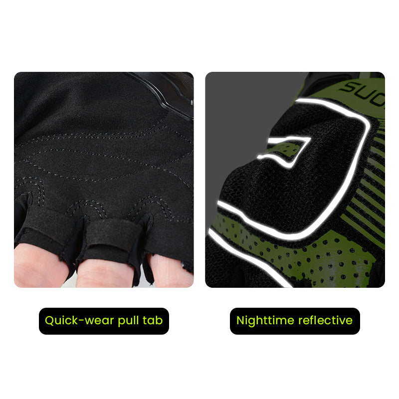 Motorcycle Knight Summer Fingerless Gloves