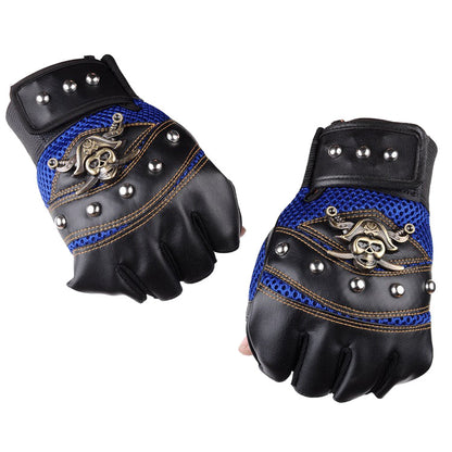 Skull Pirate Outdoor Sports Fingerless Gloves