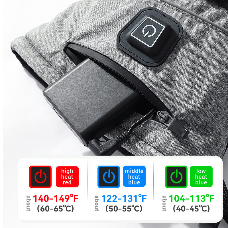 Smart Battery Heated Winter Motorcycle Gloves